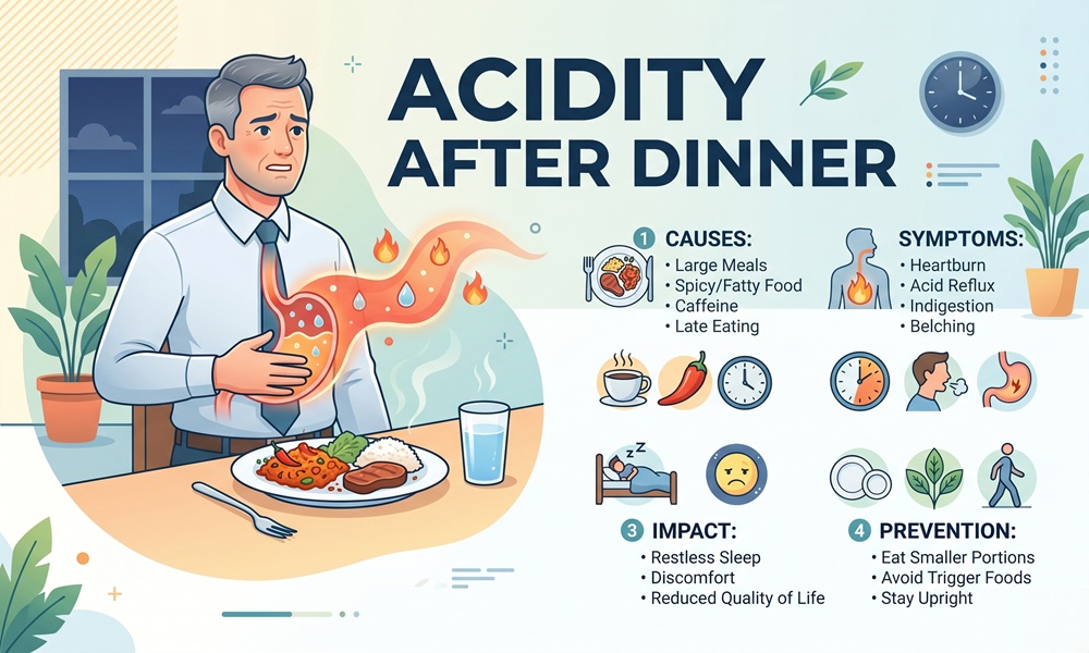 acidity after dinner